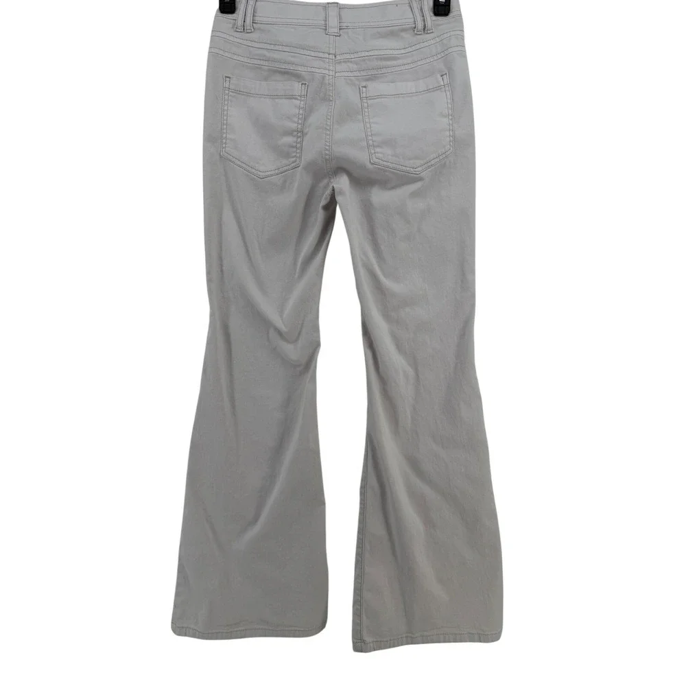 Free People Bone Ivory Flare Jeans Size 28 Boho Festival Low‎ Rise Bootcut Pants